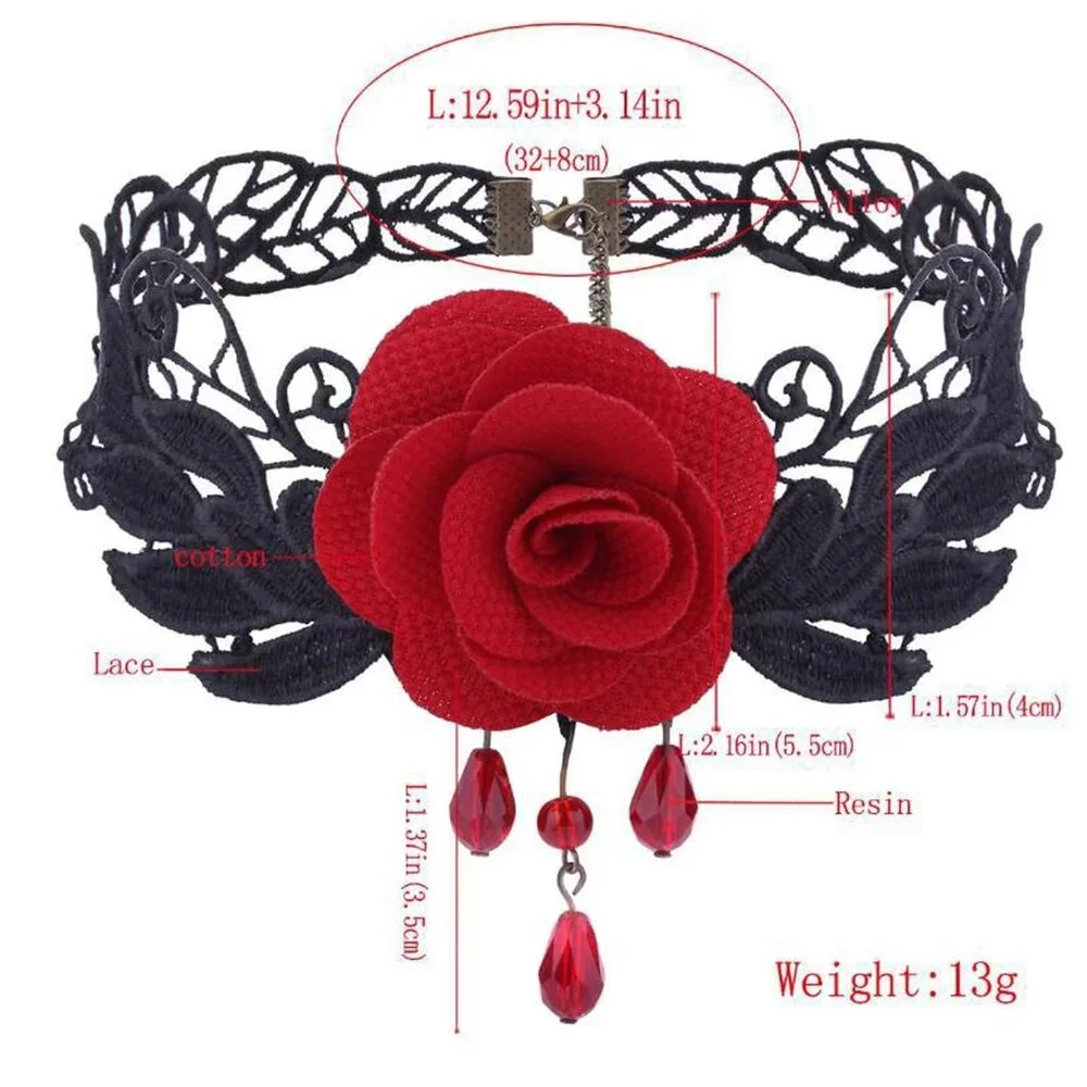 Women Rose Flower Hair Clip Flamenco Accessories,Embroidered Sequins Fabric Hand - Picture 2 of 7